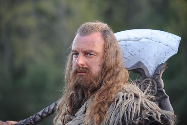 Richard Ashton playing the role of Andros the Demonhunter.